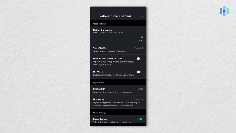 Blink Mini 2 – Video settings in app We like the customizable settings for all Blink cameras in the free mobile app.