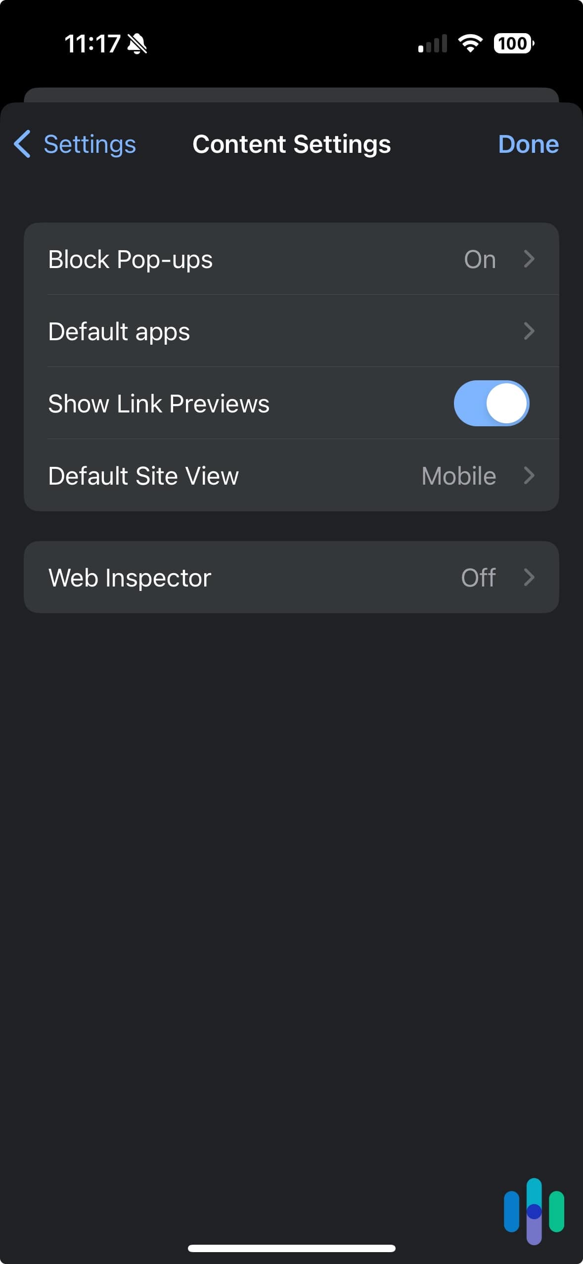 Updating Site Content Settings in Chrome iOS mobile app Updating Site Content Settings in Chrome iOS mobile app