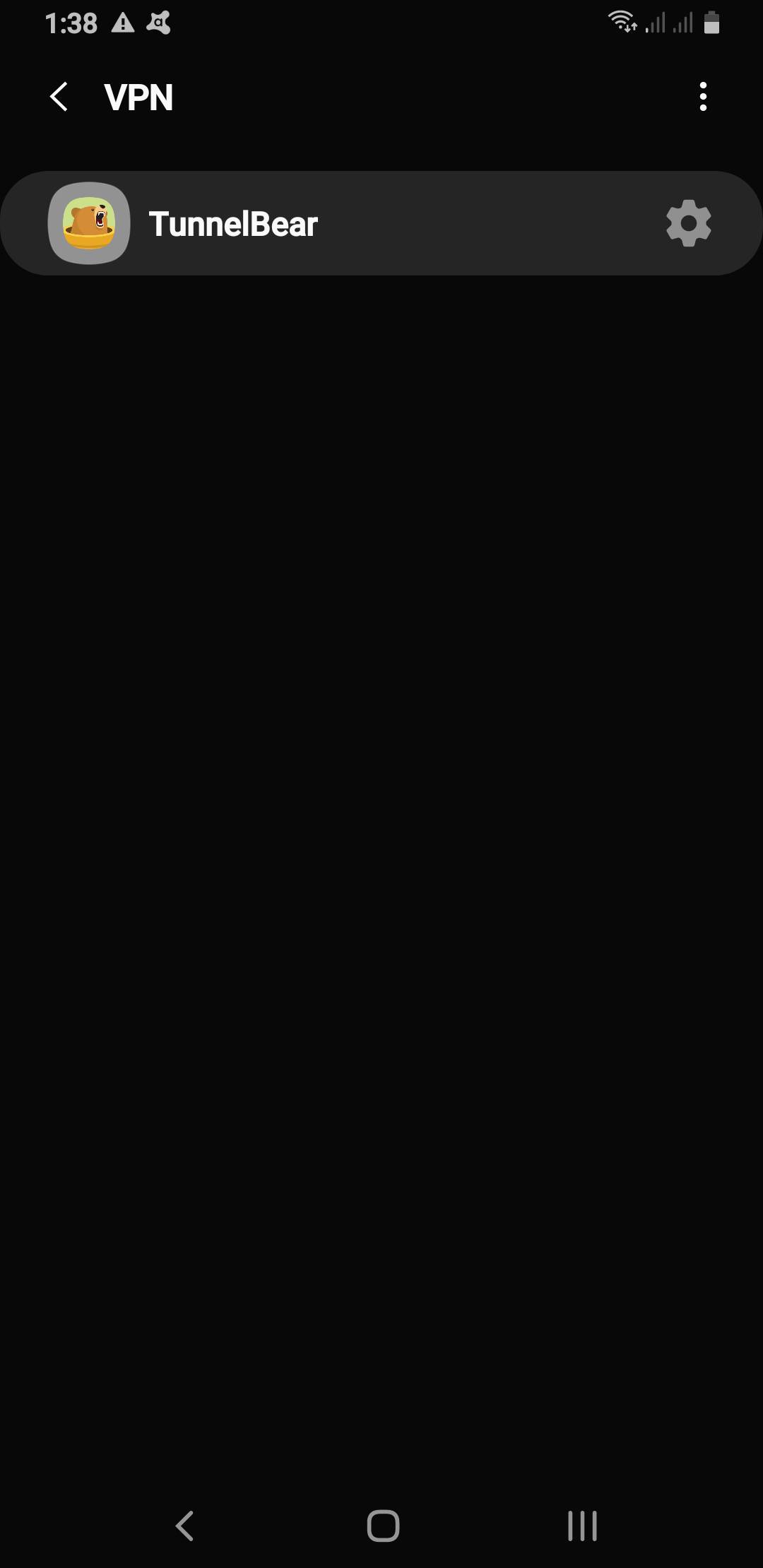 Example of a VPN profile as it appears in the settings Example of a VPN profile as it appears in the settings