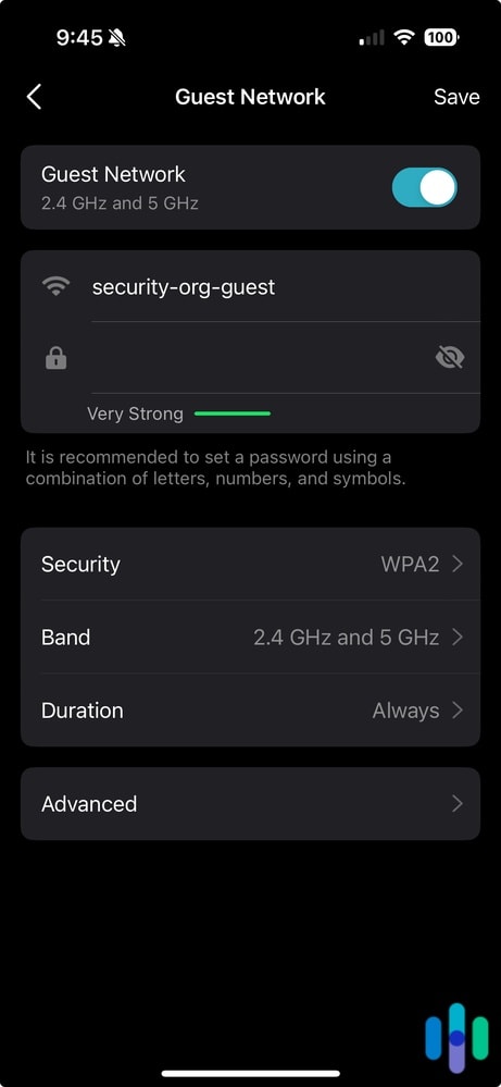 Guest Network settings Guest Network settings