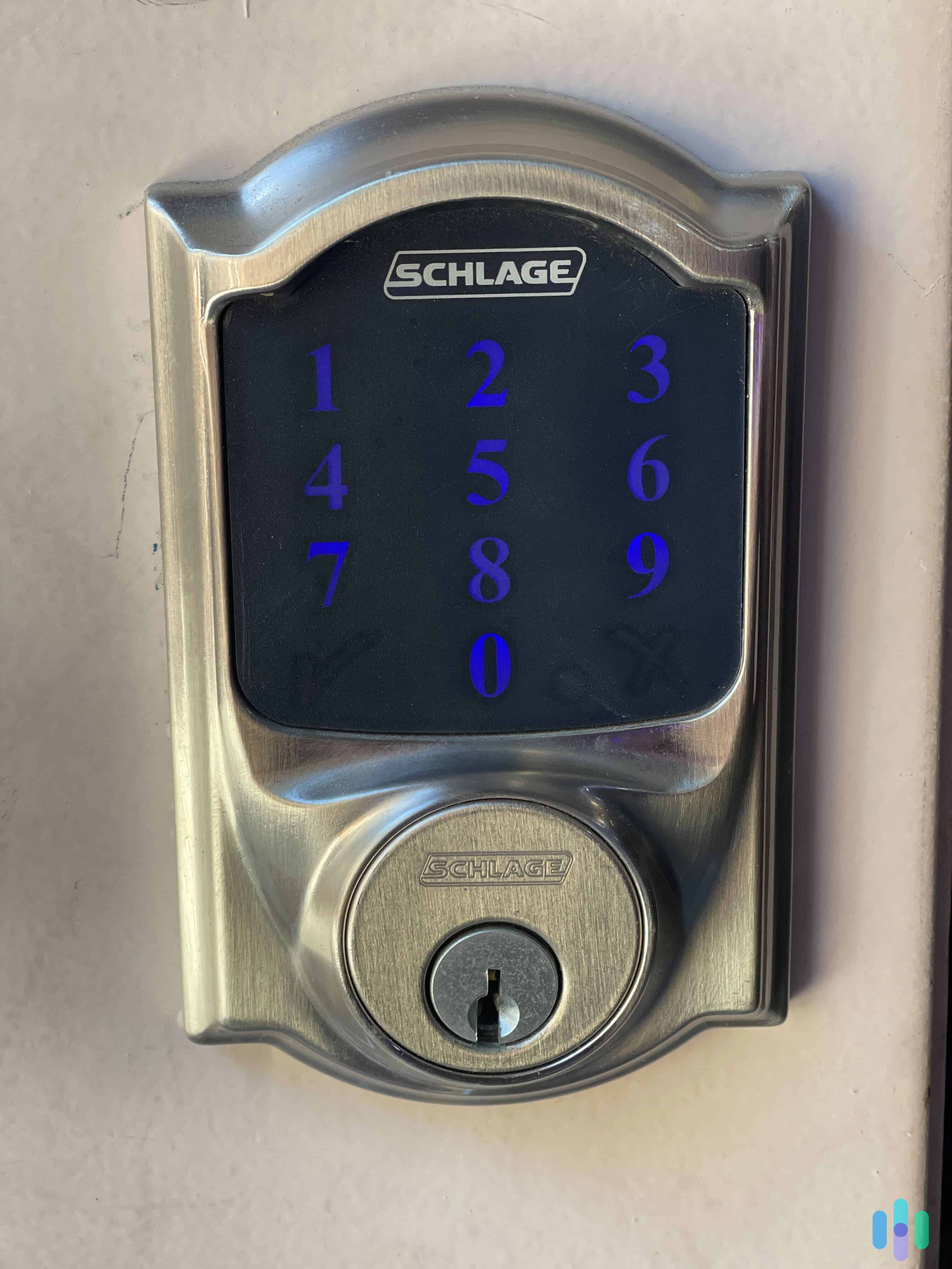 We chose the Bright Chrome colorway for the Schlage Encode Wi-Fi smart lock that we tested. We chose the Bright Chrome colorway for the Schlage Encode Wi-Fi smart lock that we tested.