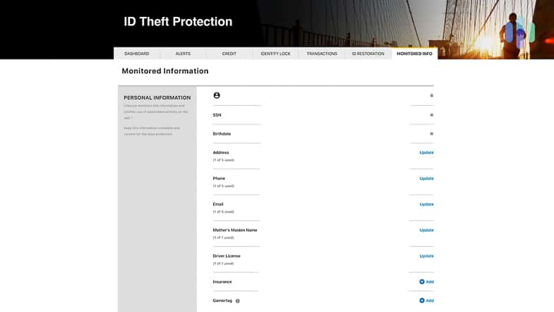 Lifelock - Monitored Info Lifelock - Monitored Info