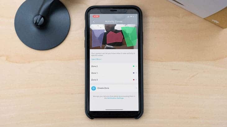 Nest Cam Indoor Activity Zones on the Nest App