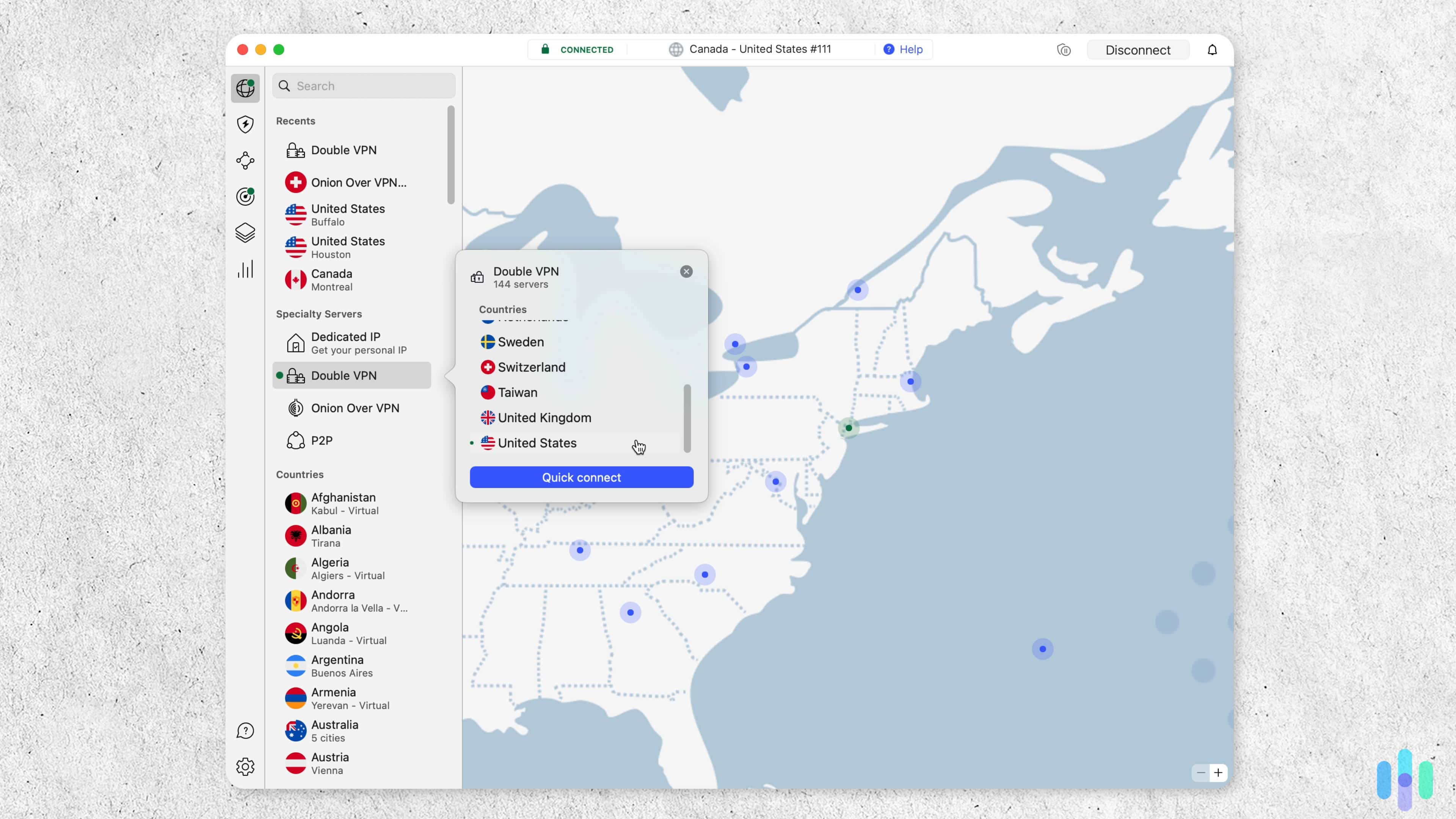 NordVPN specialty servers NordVPN’s entry-level plan provides access to advanced VPN features, including specialty servers