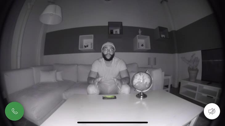 The powerful IR LEDs on the Stick Up Cam lit up our living room pretty well. Ring Stickup Cam Wired Night Vision