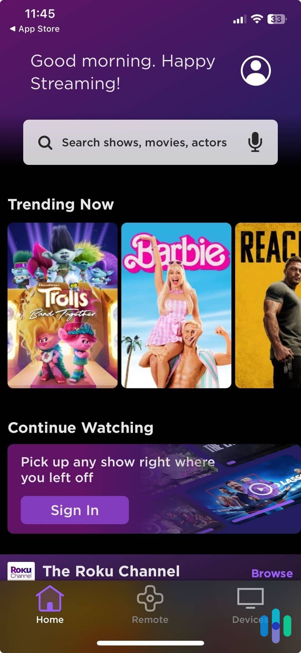 Roku’s iOS App Roku's iOS App