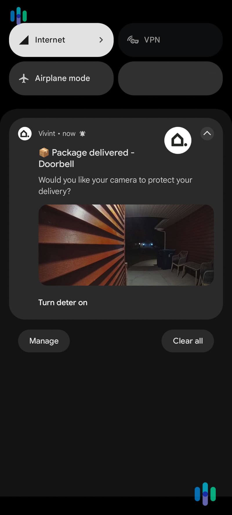 Vivint app doorbell package delivered notification Vivint app doorbell package delivered notification