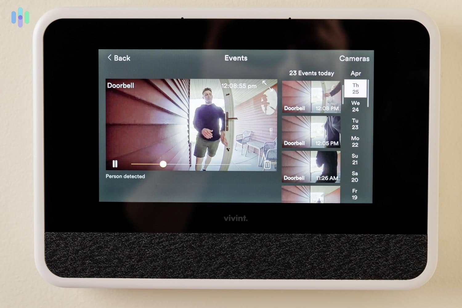 Vivint Panel video doorbell view Vivint Panel video doorbell view
