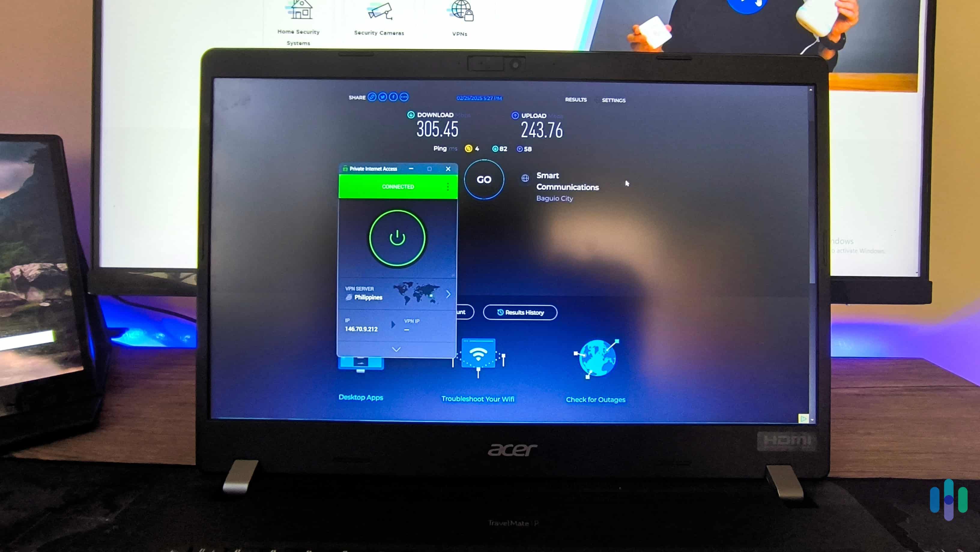 We tested over ten distant servers while connected to Private Internet Access, and we always had fast speeds. We tested over 10 distant servers while connected to Private Internet Access, and we always had fast speeds.