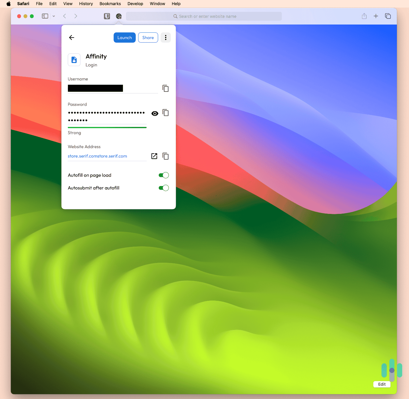We launched and logged into websites instantly with Keeper’s Safari browser extension 