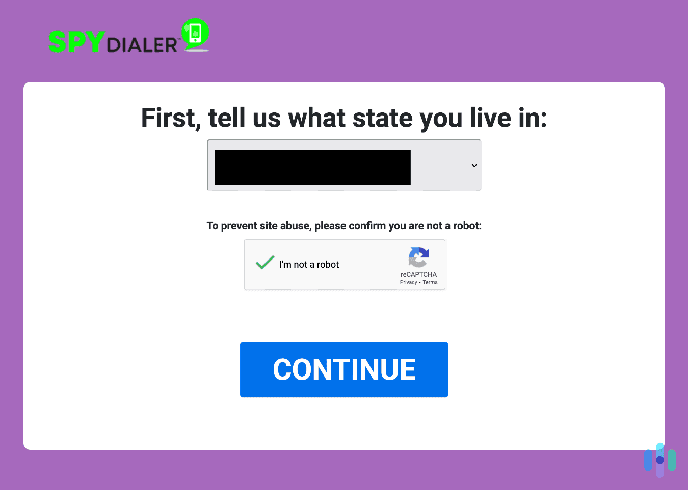 Spy Dialer asking us for some identifying information Spy Dialer asking us for some identifying information