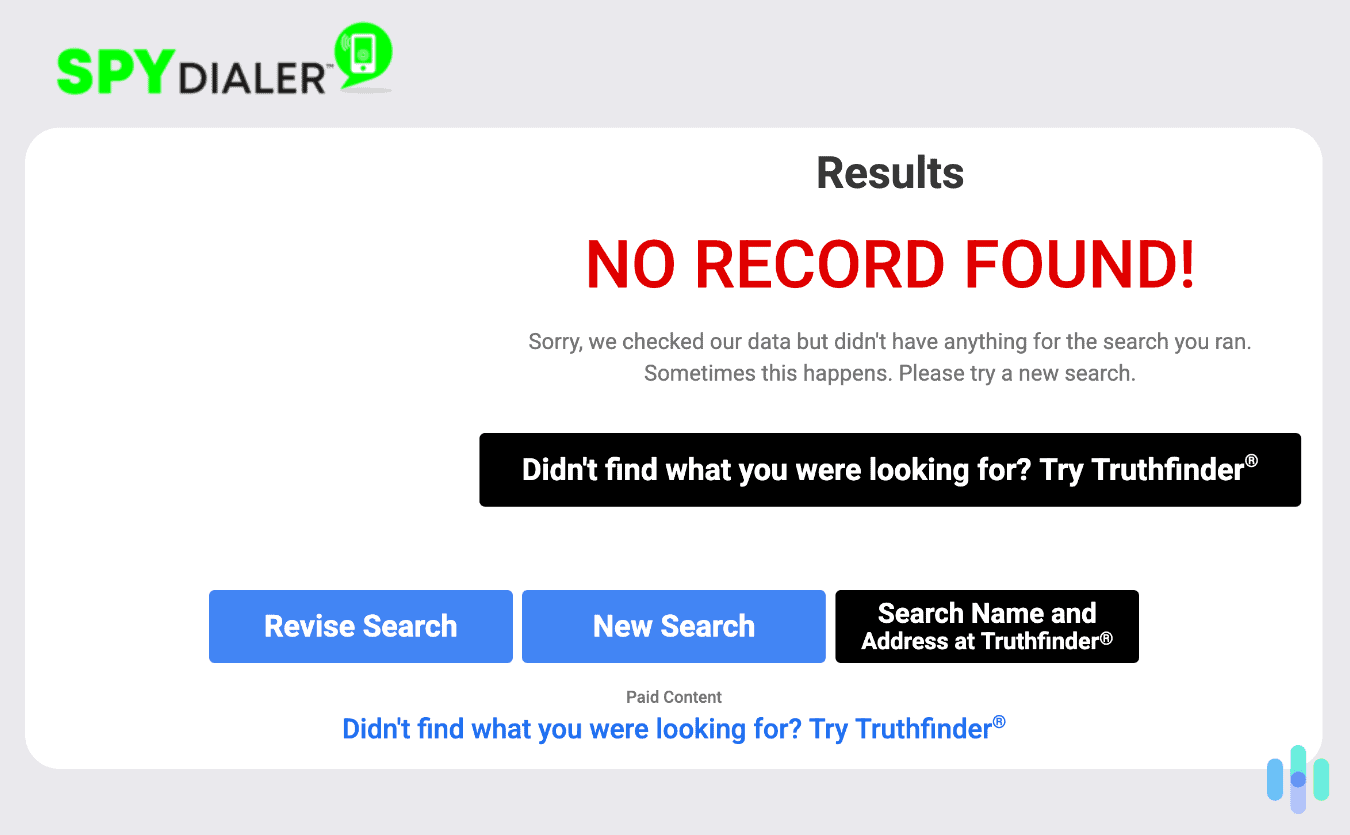 We made sure Spy Dialer had actually scrubbed our data. We made sure Spy Dialer had actually scrubbed our data.