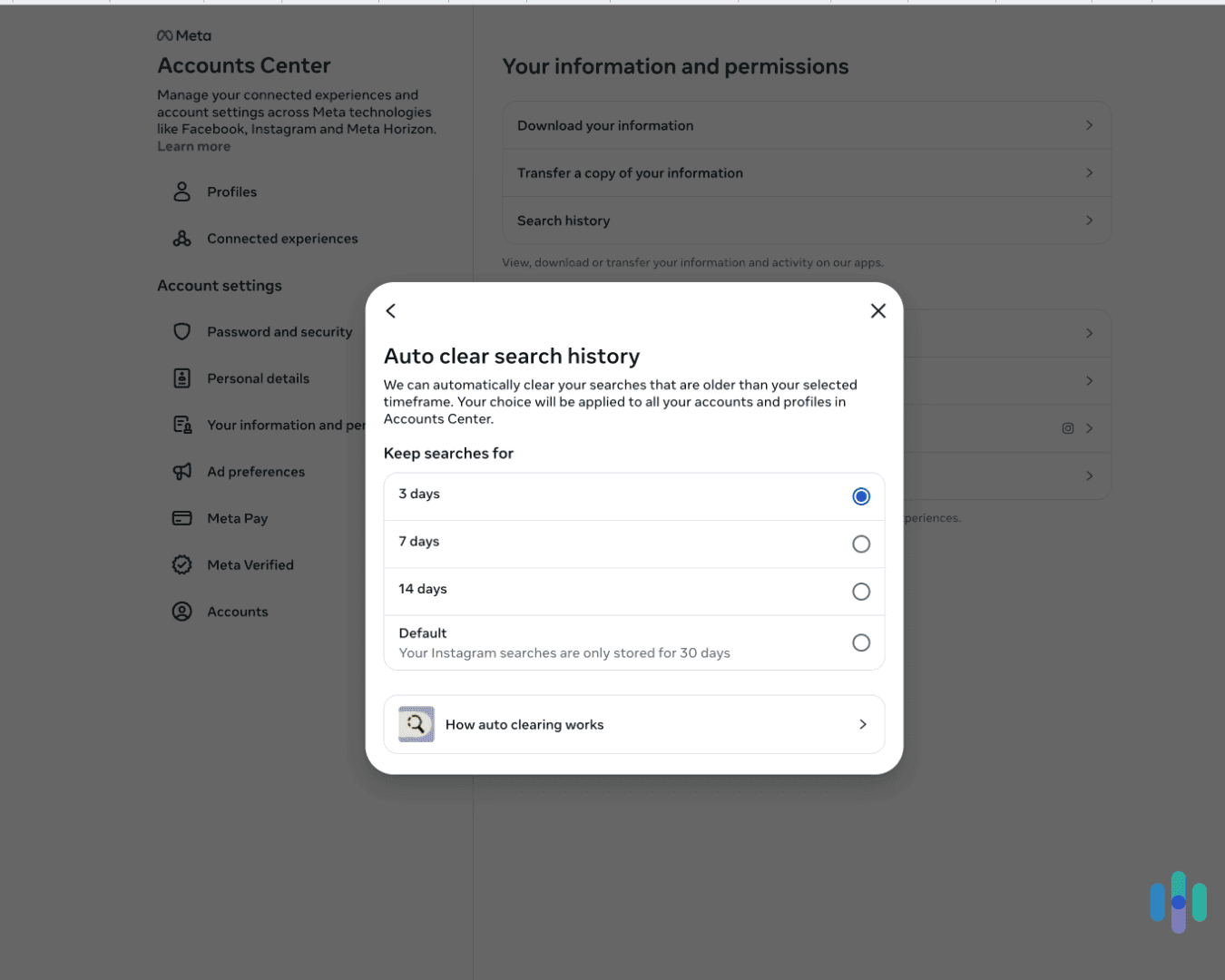 Clearing our Instagram search cache every three days gave Meta 27 fewer days to make money off our searches. Clearing our Instagram search cache every three days gave Meta 27 fewer days to make money off our searches.