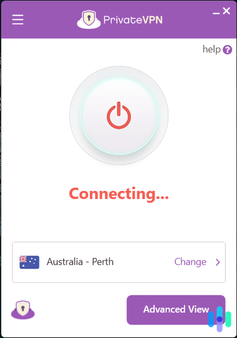 A VPN app stuck in the “connecting” stage. A VPN app stuck in the “connecting” stage.