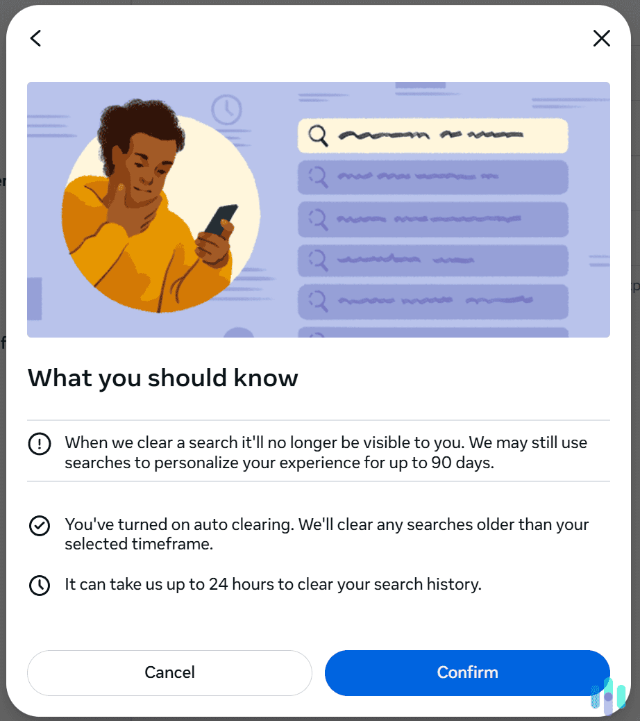 According to Instagram, it stores your search history for up to 90 days.