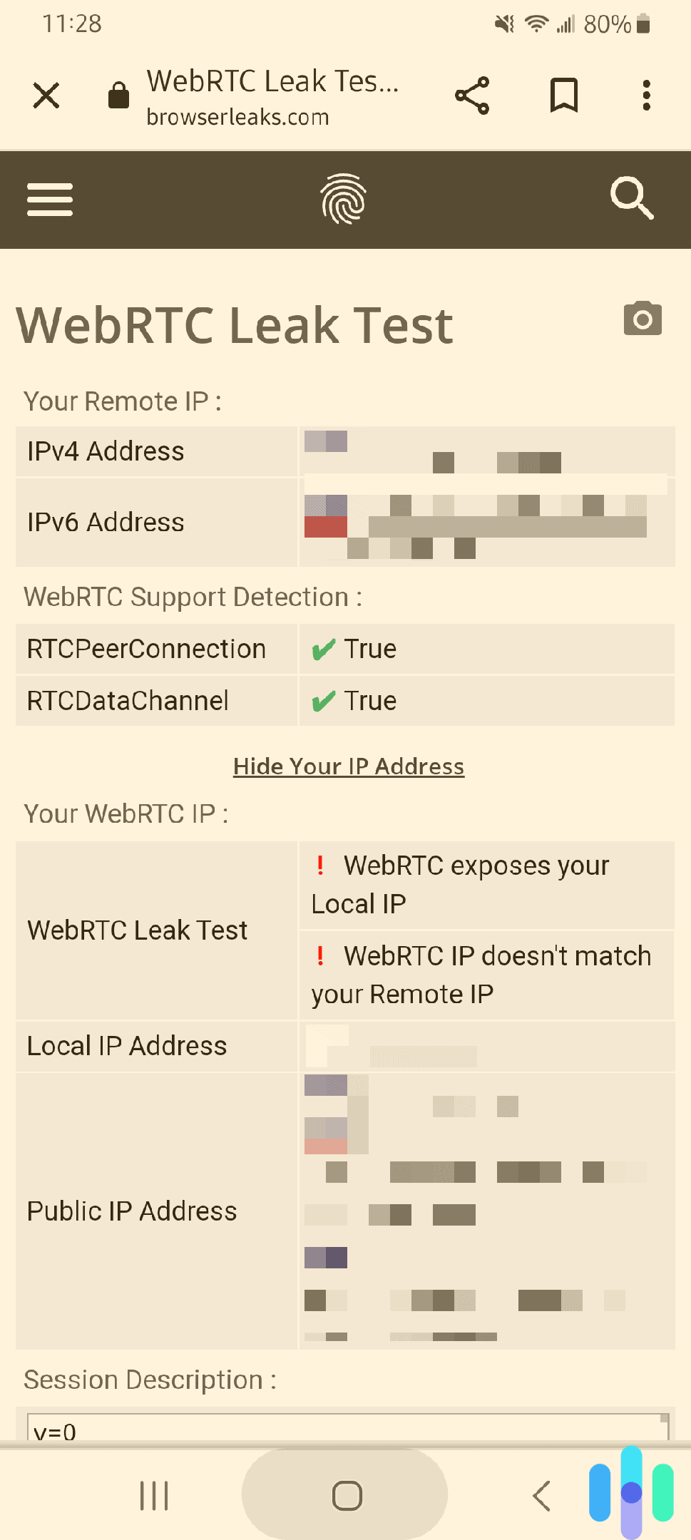 Performing a WebRTC Leak Test on a Samsung Android Phone Performing a WebRTC Leak Test on a Samsung Android Phone