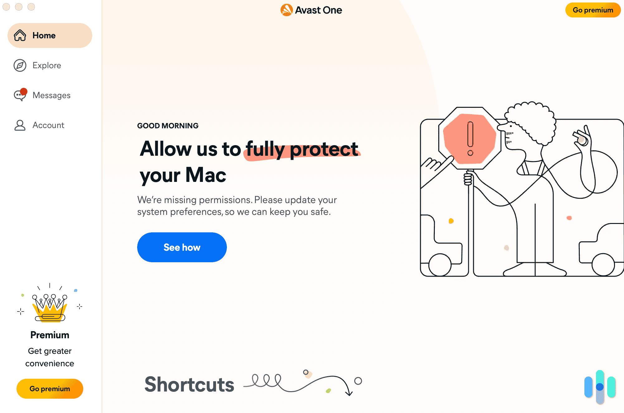 Avast user interface app