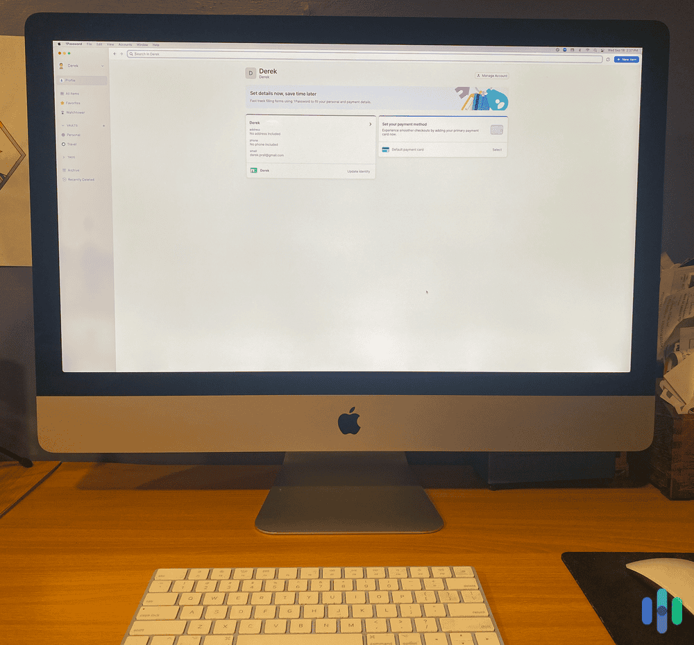 Checking out 1Password’s browser extension on an iMac Checking out 1Password’s browser extension on an iMac