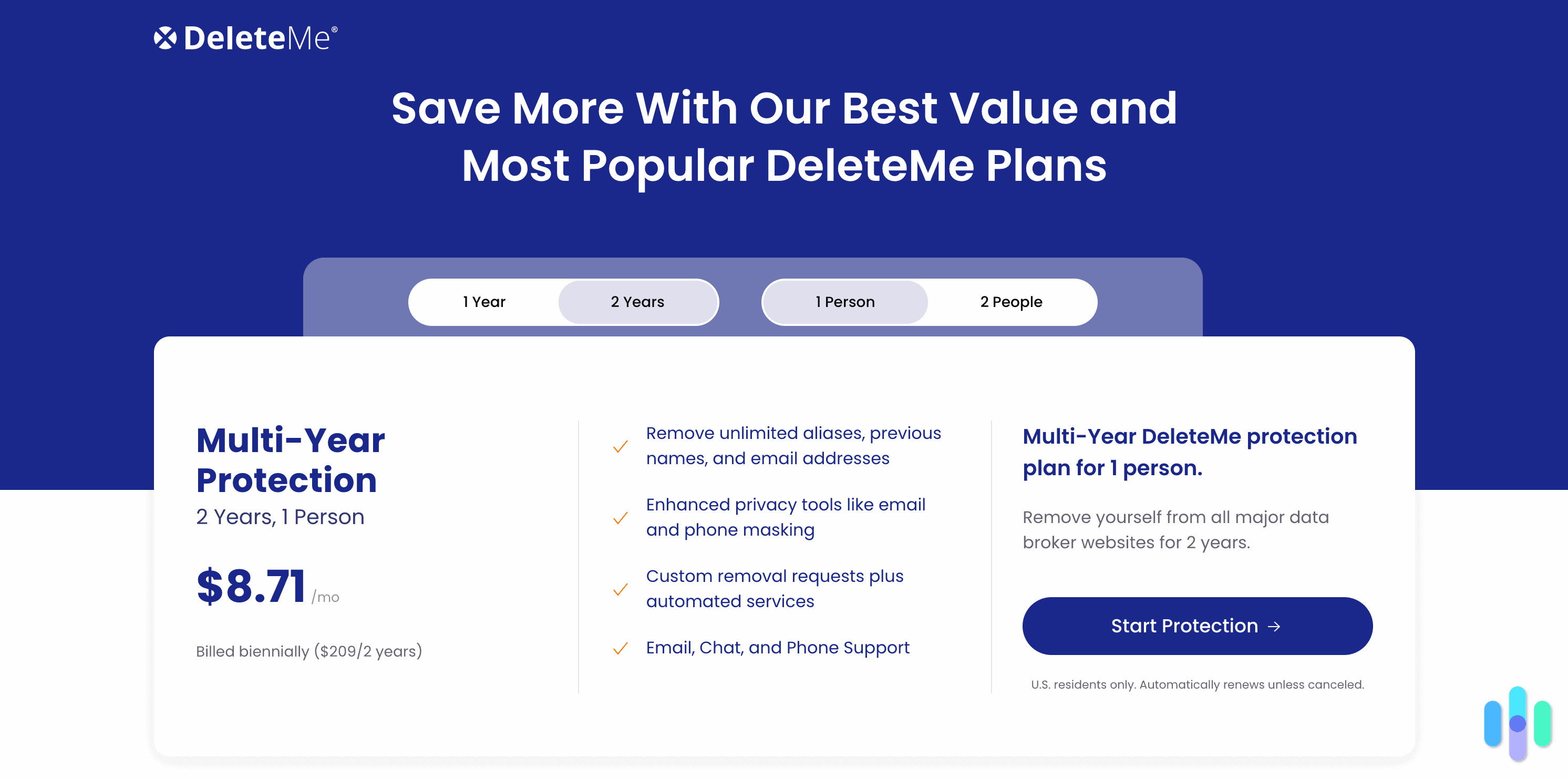 DeleteMe plan options DeleteMe plan options