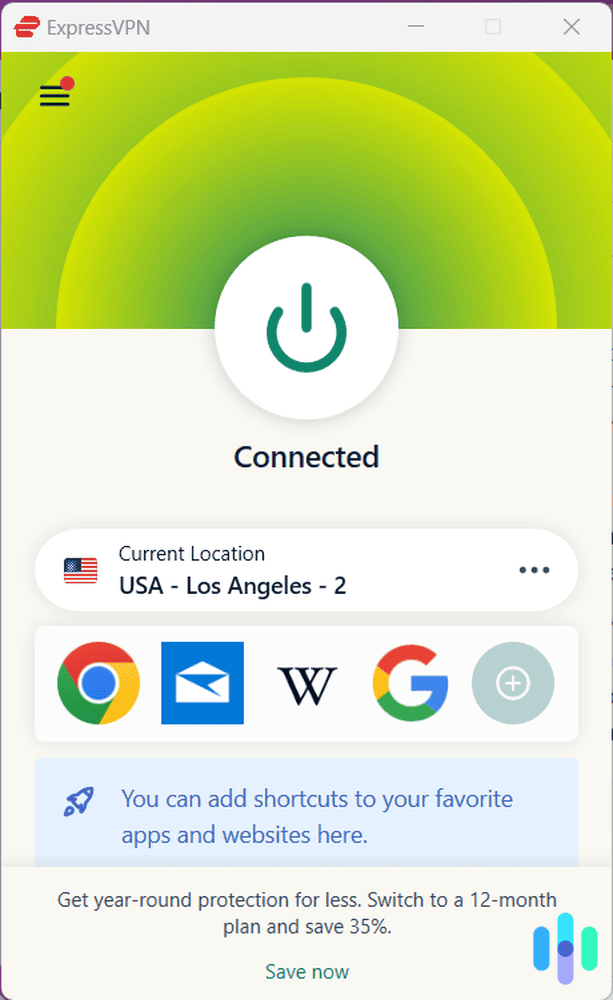 ExpressVPN’s Windows App ExpressVPN's Windows App