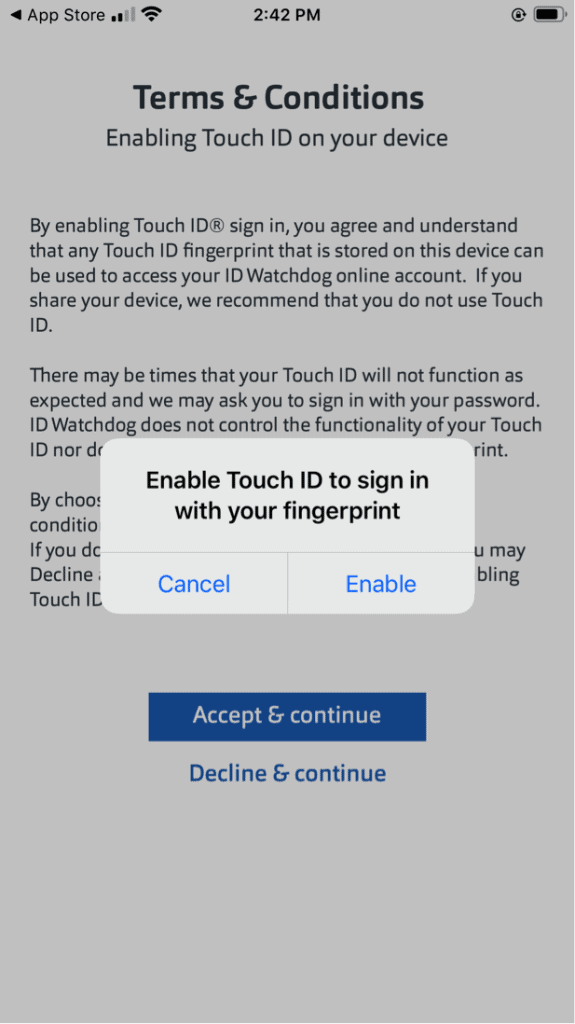 ID Watchdog App Sign-in ID Watchdog App Sign-in