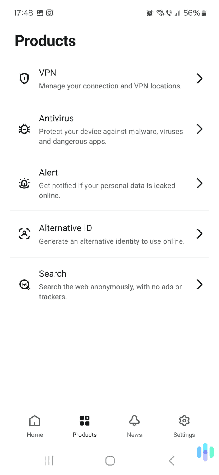 In addition to the VPN, Surfshark has many other security services, like a data removal tool or data breach monitoring.