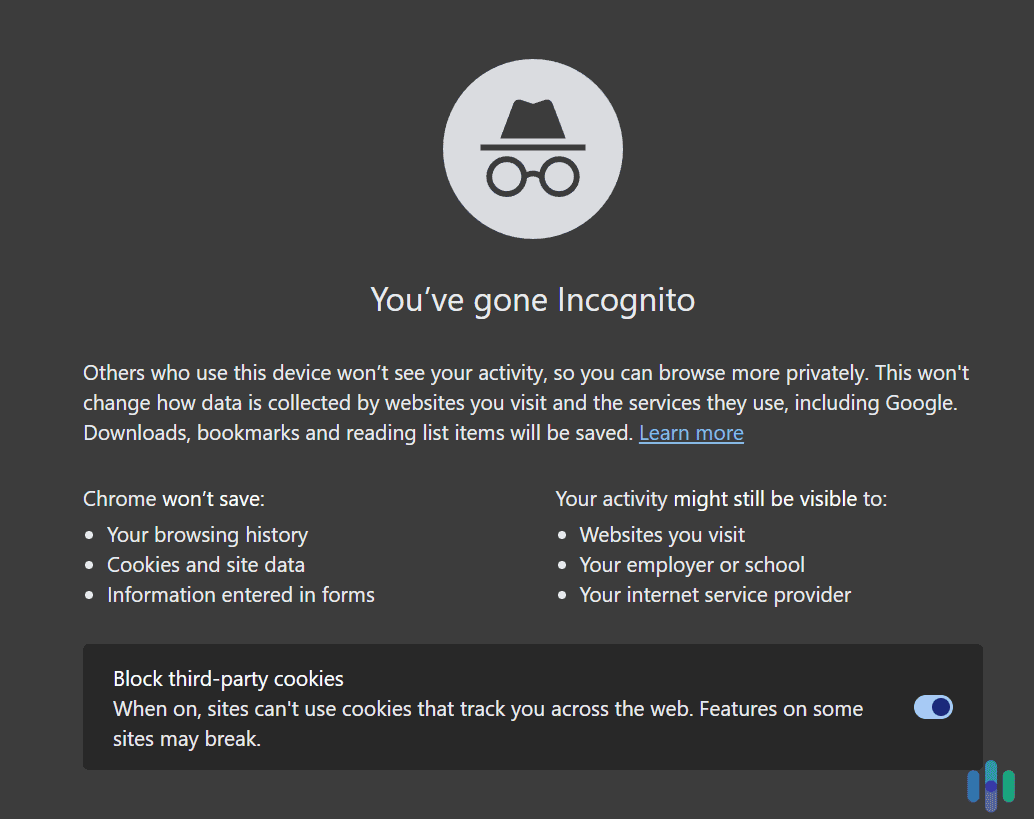 Incognito mode only affects your Chrome browsing data, not your Gmail search history.