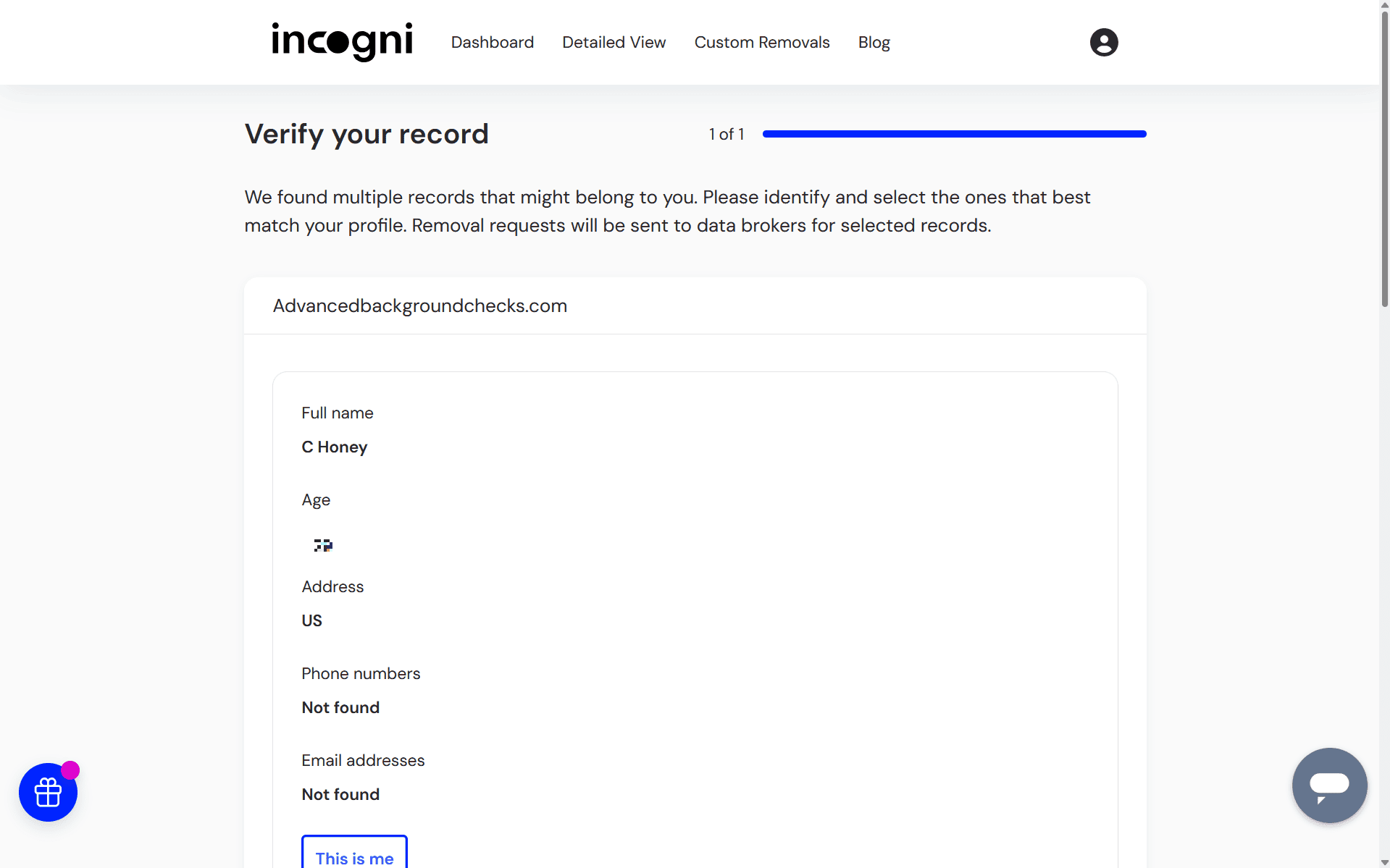 Multiple Records Found Incogni multiple records found