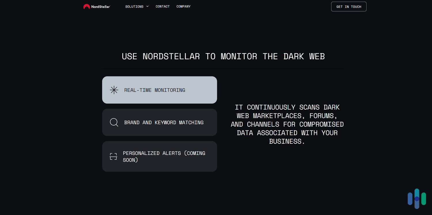 NordStellar scans the dark web in real-time for data leaks and keywords associated with your company, and provides your security team with useful insights about past vulnerabilities. NordStellar scans the dark web in real-time for data leaks and keywords associated with your company, and provides your security team with useful insights about past vulnerabilities.