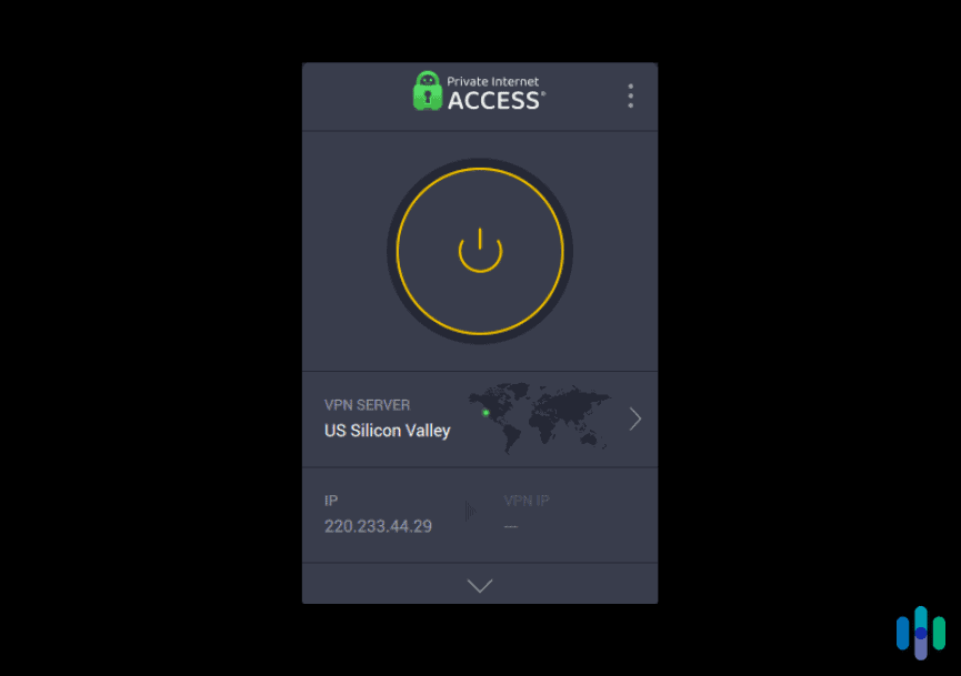 PIA main screen PIA main screen