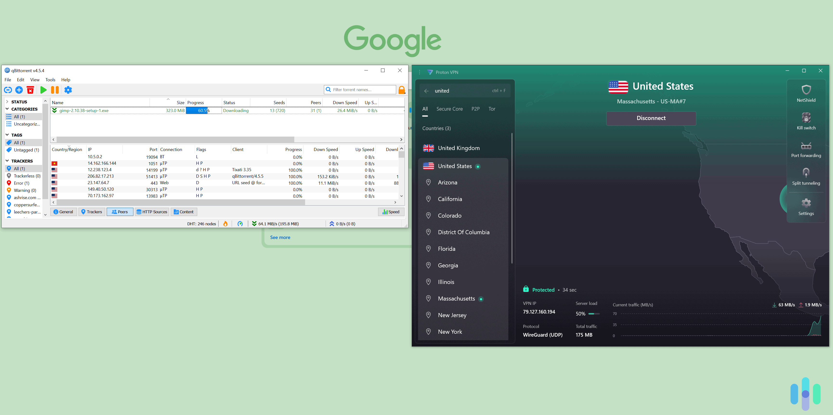 Proton VPN offers excellent torrenting support. Proton VPN offers excellent torrenting support.