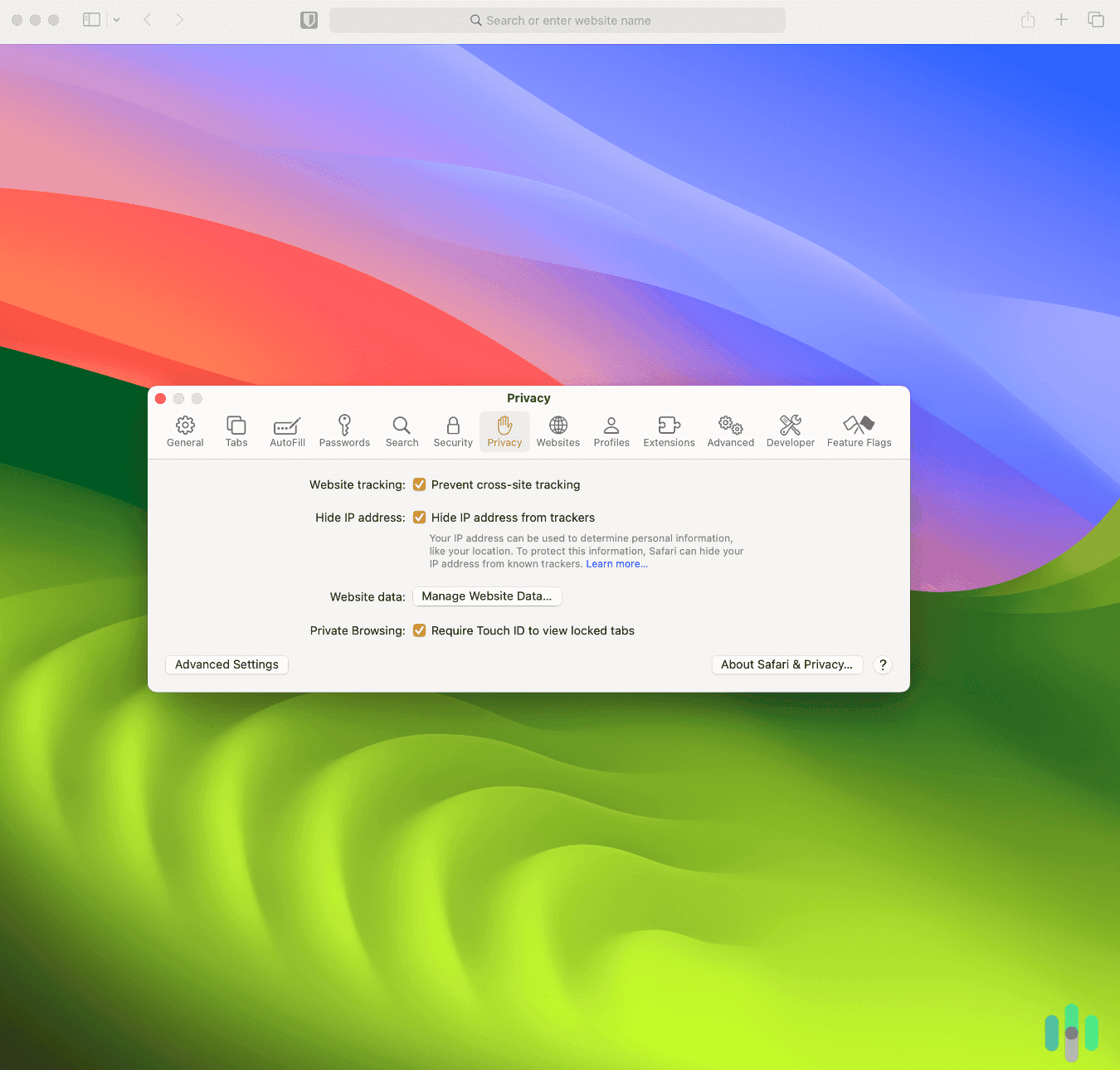 Setting up Safari’s built-in privacy tools on our iMac
