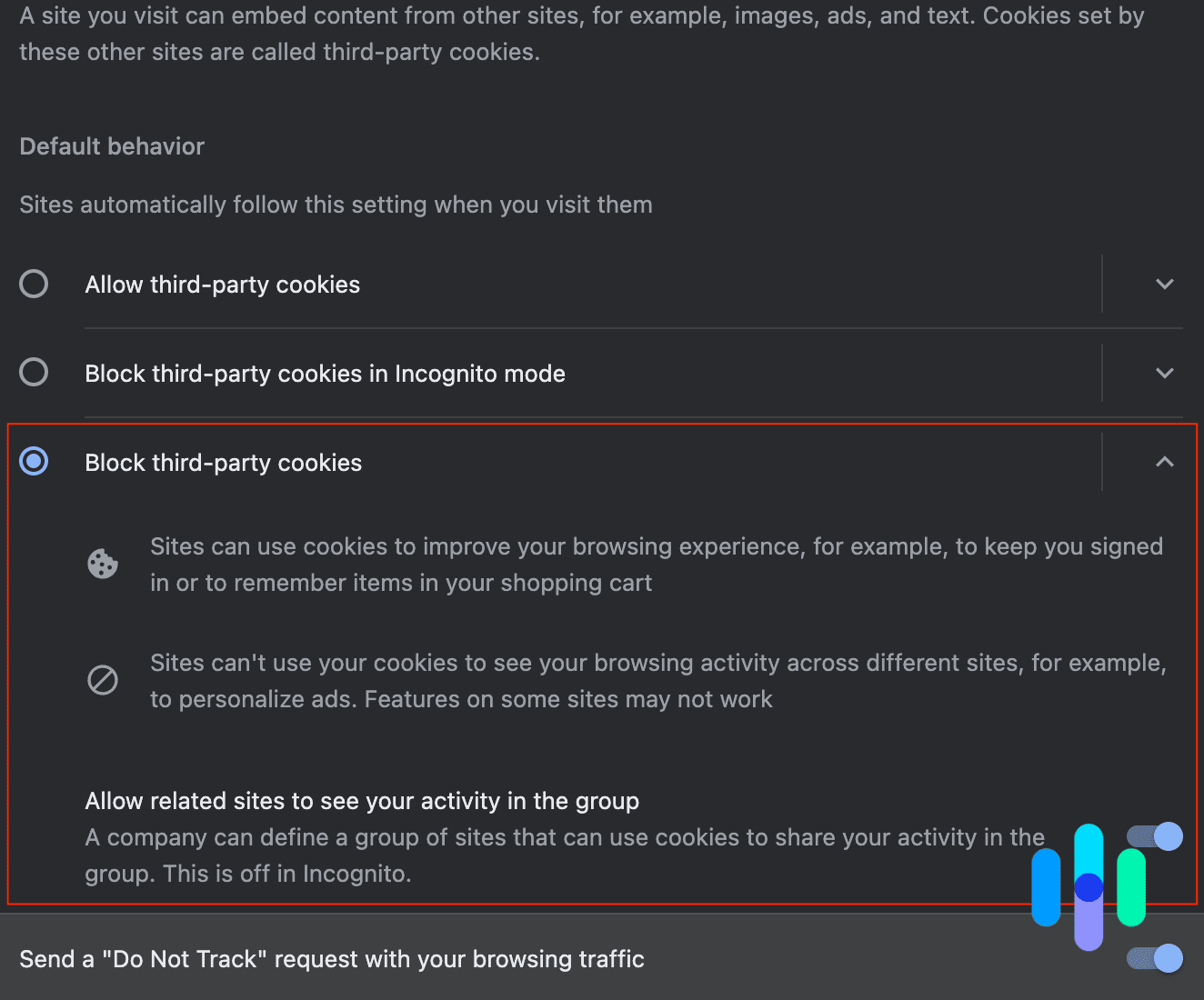 Settings – Third-party cookies Settings - Third-party cookies