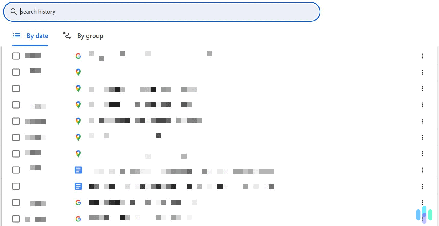 Some Google Maps activity will still show up in your Chrome history. Some Google Maps activity will still show up in your Chrome history.