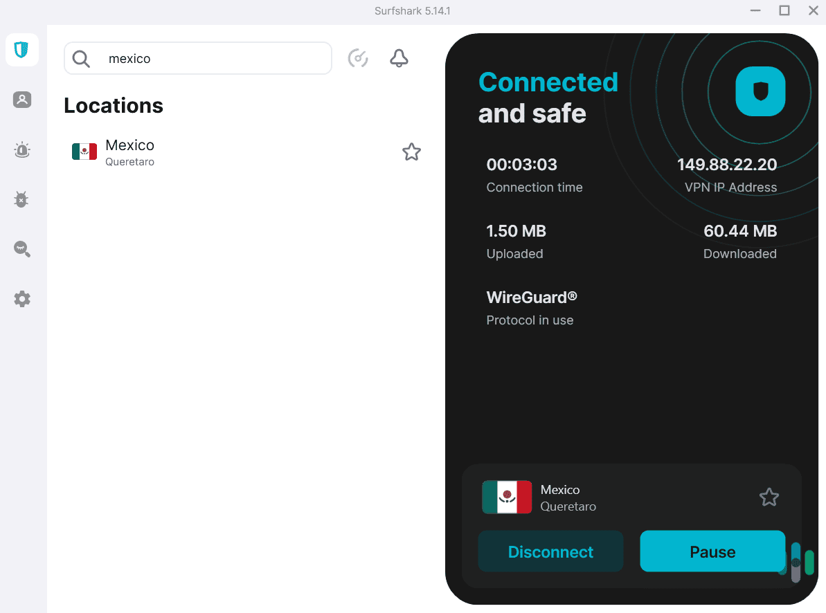 Surfshark has one server location in Mexico, but it doesn’t say how many servers it actually has. Surfshark has one server location in Mexico, but it doesn't say how many servers it actually has.