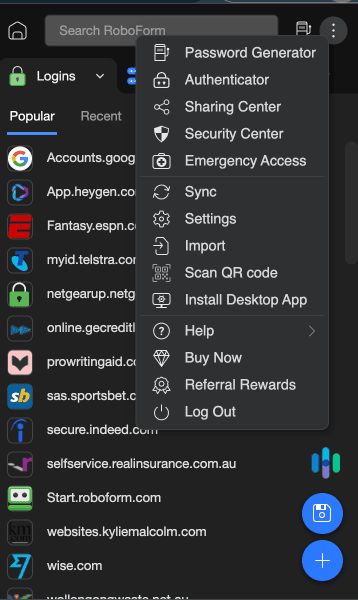 The RoboForm browser extension is tiny but has everything you need to manage your passwords The RoboForm browser extension is tiny but has everything you need to manage your passwords