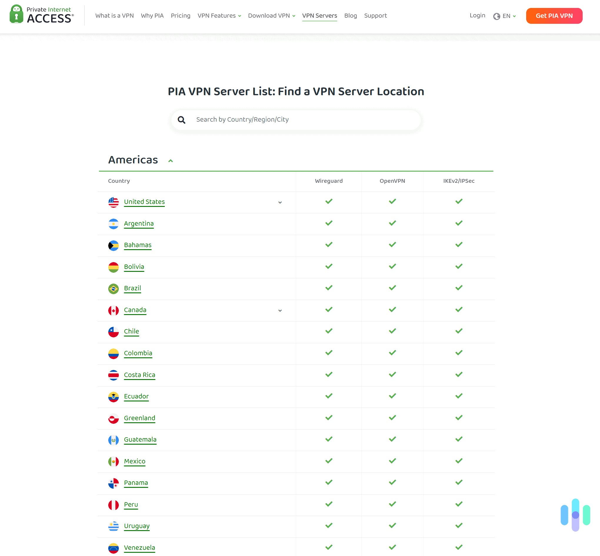 We are really happy with the size of Private Internet Access’s server network. We are really happy with the size of Private Internet Access's server network.